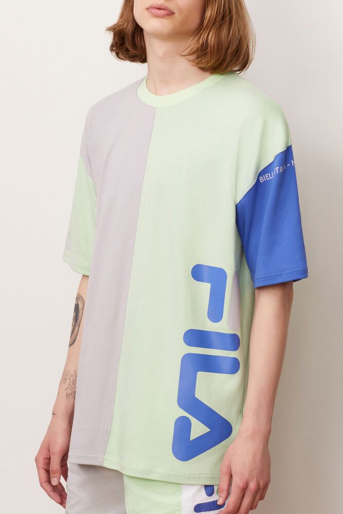 Fila Metis Green T-Shirt Mens - NZ 14586-GFIJ